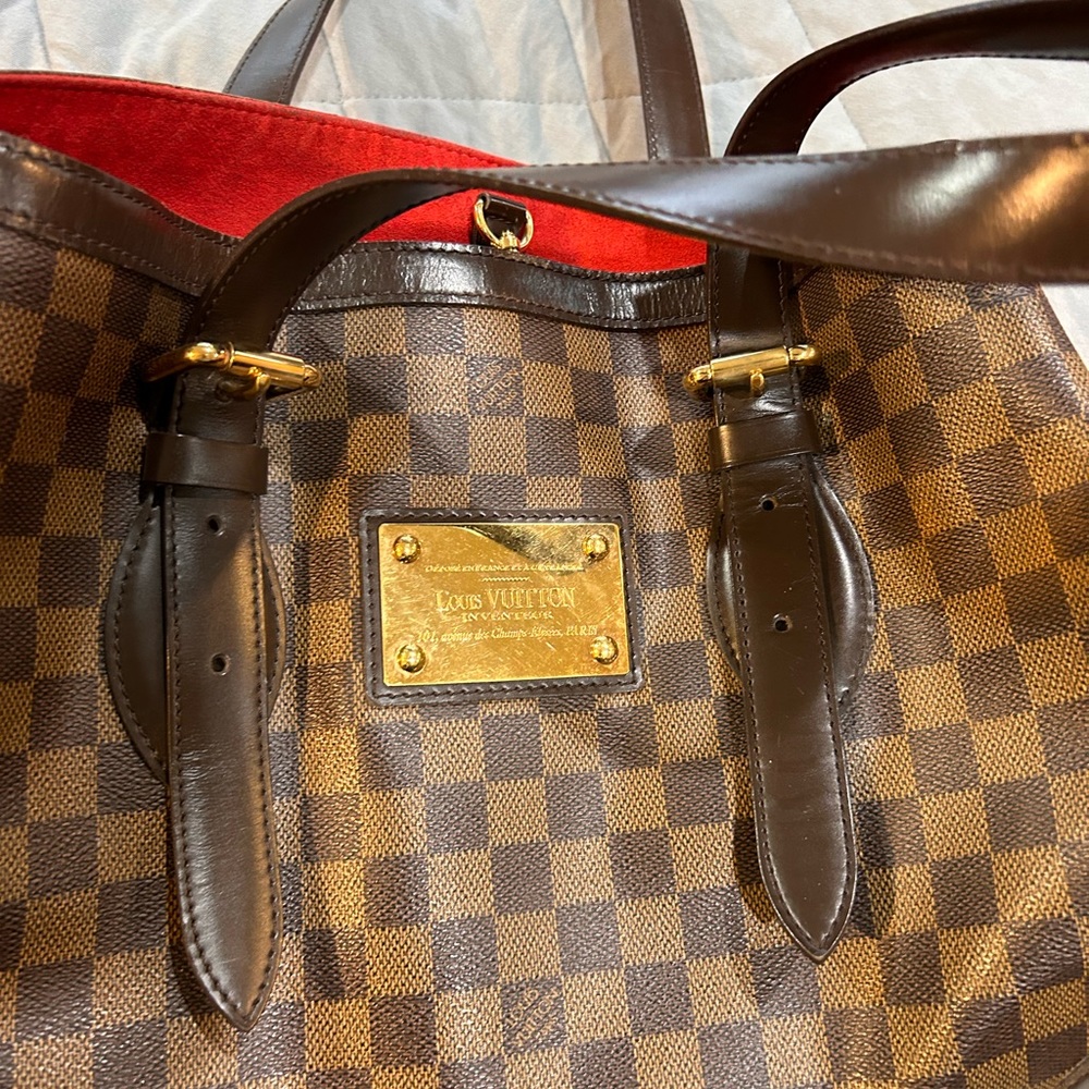 Authentic Louis Vuitton Hampstead Damier Ebene Tote in great condition l